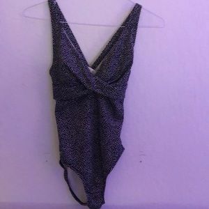 One Piece Poka-dotted Swim Suit